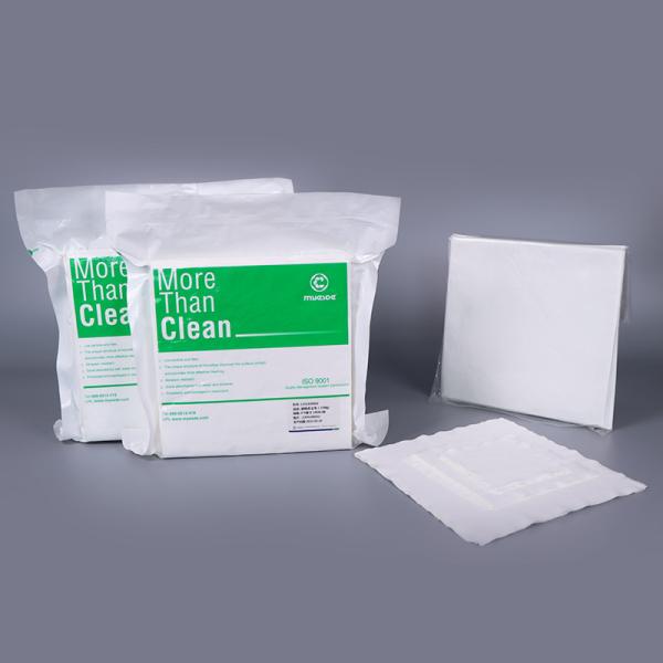 Class 100 Cleanroom Microfiber Wipes High Absorbent Lint Free 180gsm Polyester