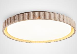 China French round bedroom ceiling lamp yellow cave stone wabi-sabi style living room dining room lamp middle-aged designer study wholesale