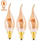 6000K Spiral LED Filament Bulb 35*110mm E12 Edison Bulb 25000hours
