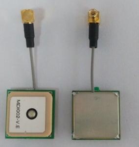 China Car GPS Ceramic Patch Antenna 1575 MHz With MCX Connector RF 1.13 Cable Gray wholesale