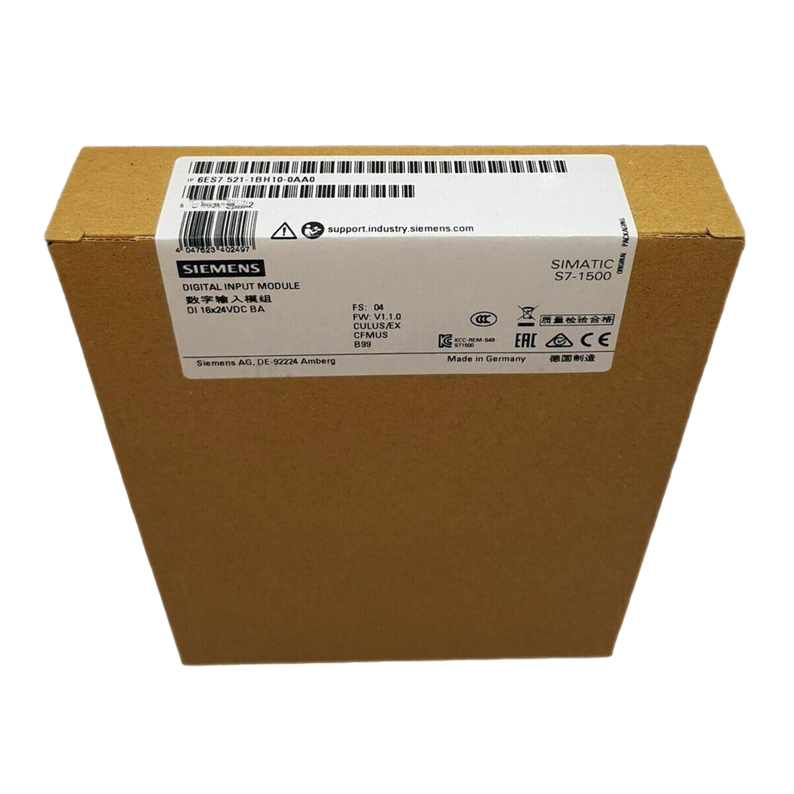 SIEMENS PLC SIMATIC S7-1500 "DI 16X24VDC BA (25 MM)" 6ES7521-1BH10-0AA0 CHANNELS IN GROUPS OF