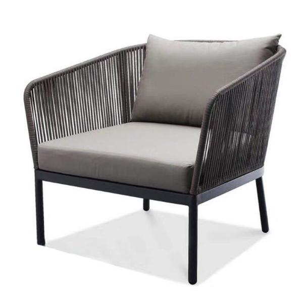 Outdoor Dining Furniture Modern Leisure Waterproof Garden Woven Rope Table and