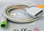 Compatible 12 Pin ECG Truck Cable , Patient Monitor Accessories Lightweight