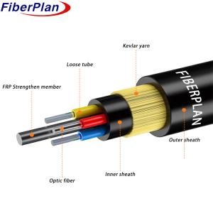 China Fibra Optica Good Quality ADSS Single Mode Aramid Yarns Fiber Optic Cable wholesale