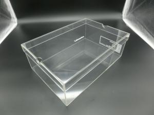 China Fashion Plexiglass Display Shoe Case / Plastic Acrylic Shoe Box Storage Organizer wholesale
