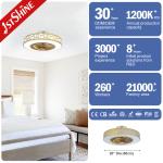20 Inch Mini Ceiling Fan Ac Motor Intelligent Dimming 6 Speed Control For