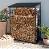Buy cheap Middle Size135x70x165cm Metal Firewood Rack Anthracite Garden Firewood Shelter from wholesalers