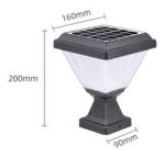 Solar Waterproof Led Post Lights Outdoor Column Headlight Pillar Fence Lamp with