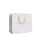 Customised Small Carry Paper Shopping Bags With Bow Tie Ribbon Handle Customer's