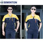 Summer Reflective Thin Work Clothing Sets Unisex Workwear Suits Short Sleeve