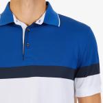 Breathable Color Block Mens Polo Style Shirts Short Sleeve Slim For Summer