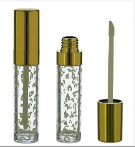 China Gold Clear Lip Gloss Tube, Gold lip gloss tube, Gold lip gloss container wholesale