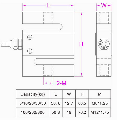 10lb s type force sensor 20lb