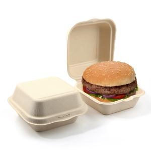 China TUV 6 Inch 5 Inch Moulded Clamshell Mini Burger Box wholesale
