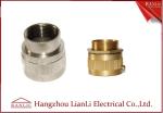 Brass Male / Female Flexible Conduit Adaptor with Nickle Plated 20mm 25mm