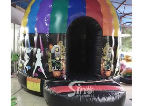 China Kids N adults inflatable music disco dome bouncy castle with light hooks on top for outdoor N indoor parties wholesale