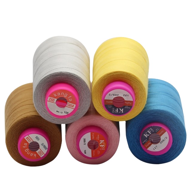 4 Large Cones of White Polyester Threads for Sewing Quilting Durable OEM ODM Accepted
