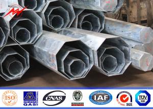 China 11.8M Gr65 Hot Dip Galvanized Steel Pole 5mm Wall Thickness Steel Transmission Poles wholesale