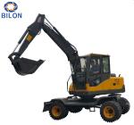 Easy Operation Road Builder Excavator 7 Ton Wheel Excavator Rubber Tire