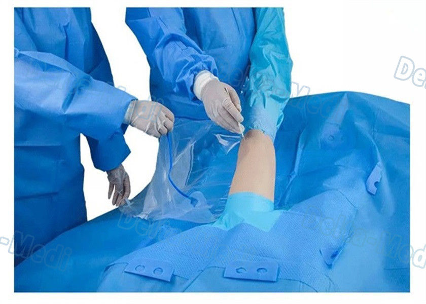 Sterile Surgical Spine Drape Pack With Liquid Collection Pouch,Tube holders,Oblong fenestration
