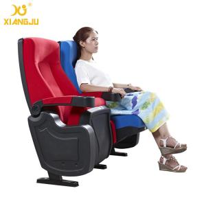 China Geniune Leather High Density Molded Foam Movie Theater Seats With Cup Holder wholesale