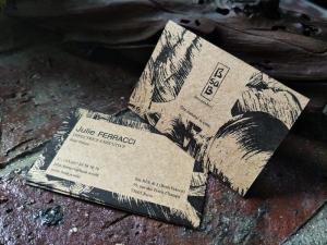 China 300gsm Recycled Brown Kraft Paper Business Cards With Pantone Printing wholesale