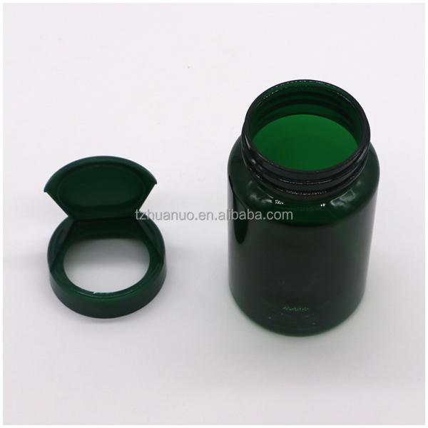 150ML PET capsule pill tablet leakproof bottle with flip top cap customized and degradable