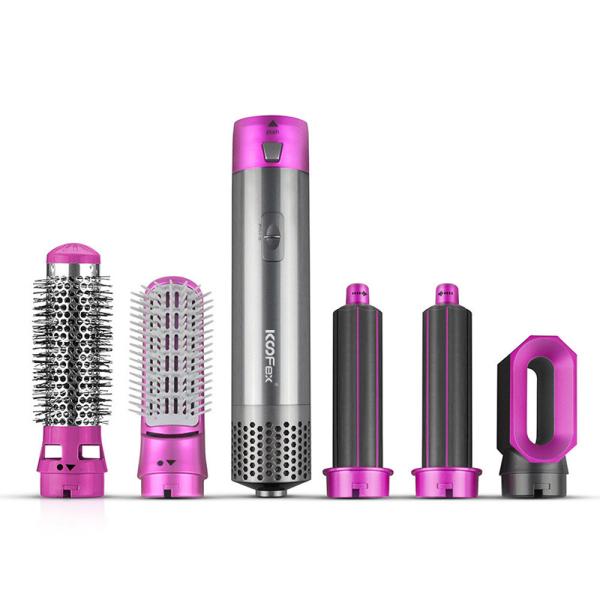 ABS 6 In 1 Detachable Hair Dryer Styler One Step For Straightening Curling