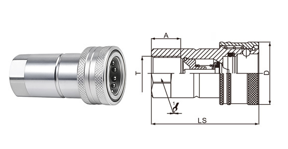 Cb-isoa-iso-7241-a Hydraulic Quick Coupling 600 Parker Interchange ISO 7241-A