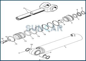 China 8605261 Steering Cylinder Seal Repair Kit Fits Wheel Loader 721D 621G wholesale