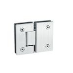 Bathroom glass clamp RS804, Square 180 degree, material stainless steel, satin