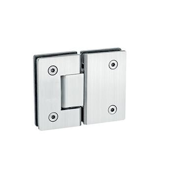 Bathroom glass clamp RS804, Square 180 degree, material stainless steel, satin