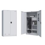 Metal 2 Door Clothes Wardrobe Cold Rolled Steel Plate Knock Down