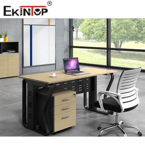 China Employee Desks In Walnut Wood Modern Style Customizable Computer Desk Chairs wholesale