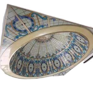 China Hotel Mall Gothic Church Stained Glass Dome Ceiling Customized wholesale