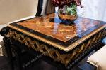 Luxury Royal Antique Gold Square Wooden Shenzhen hand carved Coffee Tables AT
