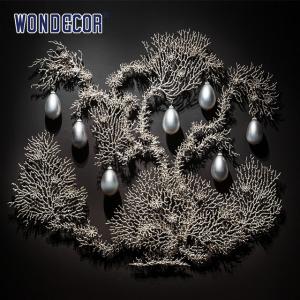 China Customized wall modern art coral pearl home decoration stainless steel sculpture wholesale