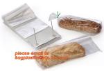 Bakery use FDA approved food grade custom logo clear 30microns wicketted pe bags