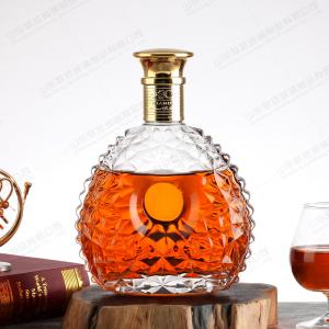 China Transparent Wine Glass Whisky with Cork 500ml 700ml Gallon Glass Jar Luxury Glass Bottle wholesale
