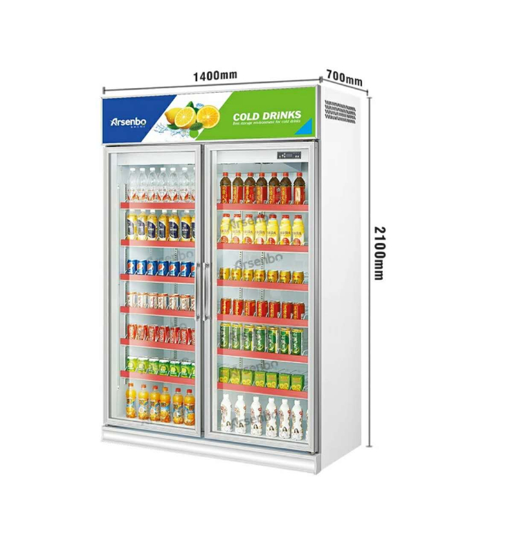Microcomputer Commercial Soda Refrigerator 600L 320w 6 Shelves