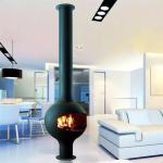 European Style Indoor Freestanding Ceiling Mounted Stove Wood Burning Fireplace