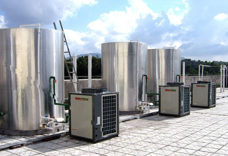 Heat Pump Small Commercial Water Heater R407C / R410A Refrigerant Low Noise