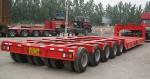 Six Double Chamber Low Bed Semi Trailer Steel Sheet 4mm Thickness