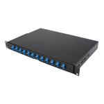 Sliding 1U Rack Mount 12 port fiber optic patch panel SC/LC