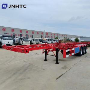 China Customizable 20 Feet 40 Feet Extended Container Chassis Sale 3 Axles Container Trailer Skeleton Semi Trailer Truck wholesale