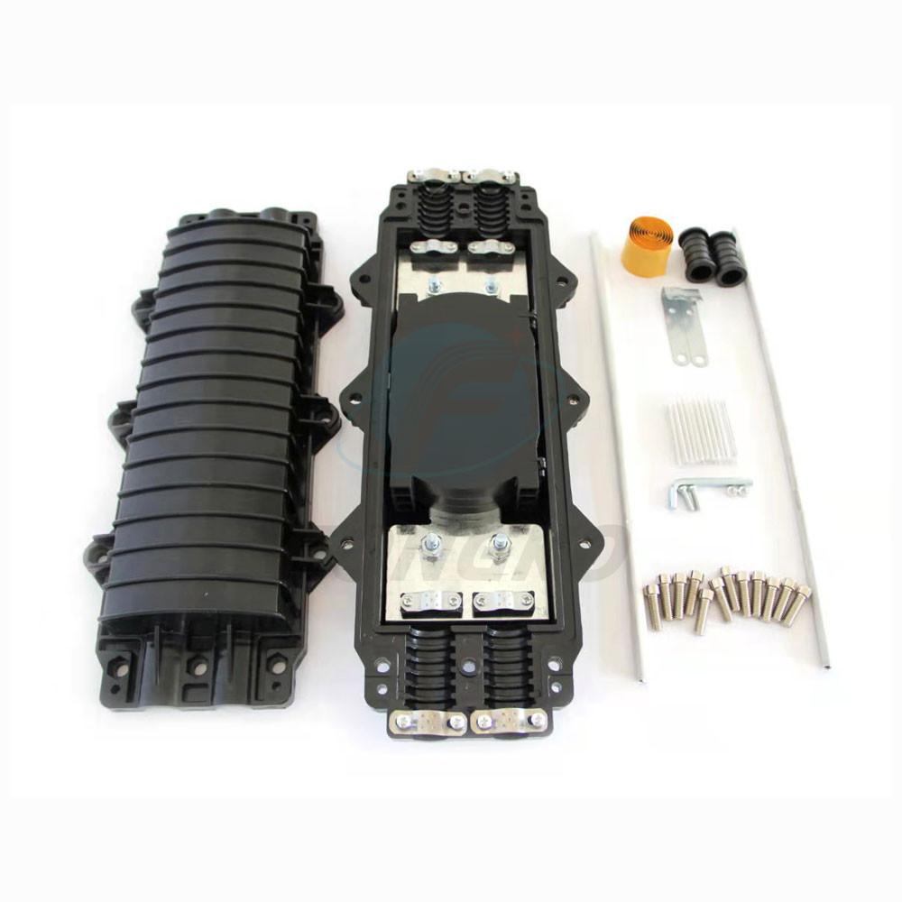 Outdoor Waterproof 24 48 72 96 Cores Horizontal 2 In 2 Out Fiber Optic Splice Closure