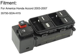 China Electric Honda Power Window Switch , Master Window Control Switch 35750-SDA-H15 wholesale