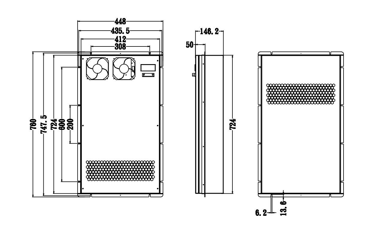 NEMA Rated 80W/K Outdoor Air To Air Heat Exchanger