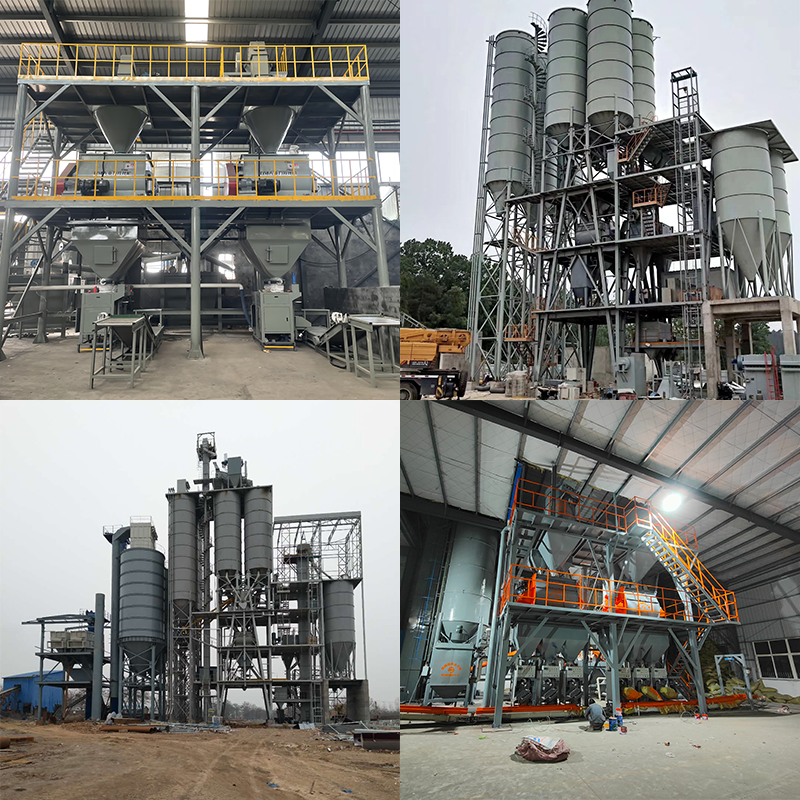 Stepped Tower Simple Dry Mortar Mixing Equipment Homogeneous System