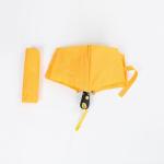 Yellow Auto Open Close Umbrella Black Rubber Coating Plastic For Promotion